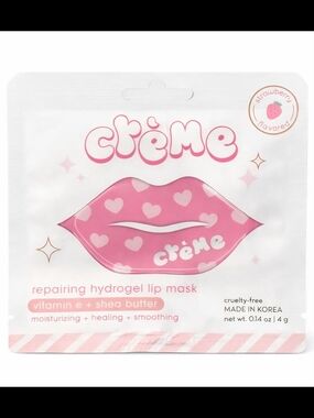 Crème Repairing Hydrogel Lip Mask  Pink (Strawberry) NWT